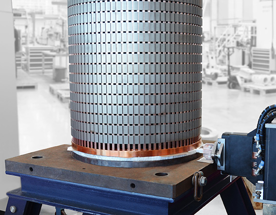 Induction brazing – shading ring Induction brazing of a shading ring