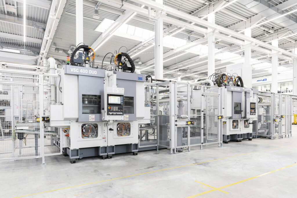 EMAG's modular machines integrated into a production line 