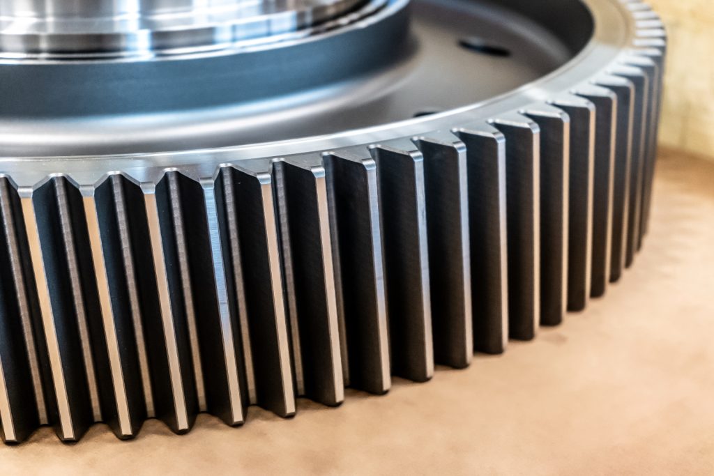 Detailed view of a precision gearwheel
