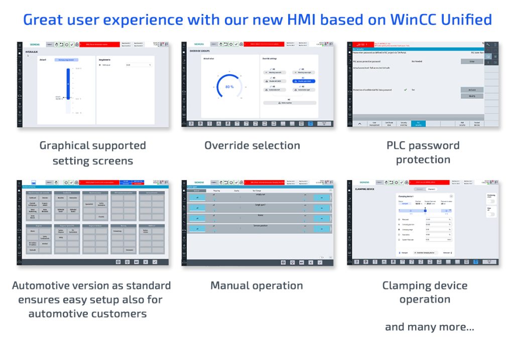 User interface of Sinumerik One with WinCC Unified for intuitive machine control
