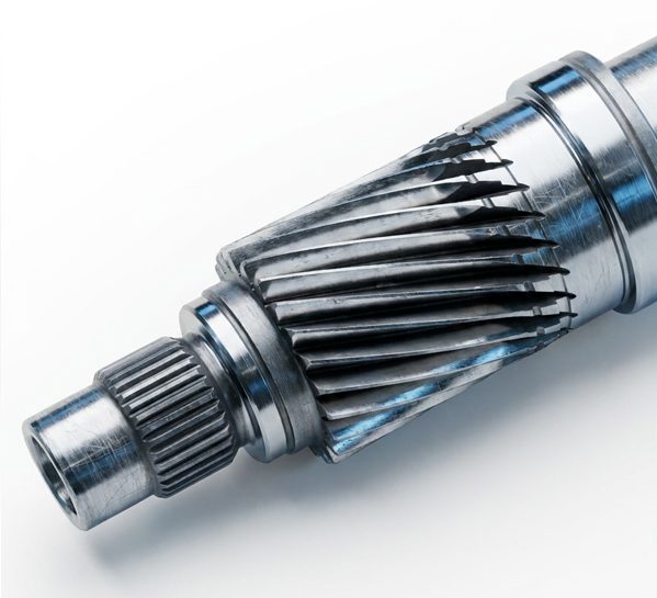 Gear teeth on a rotor shaft. 