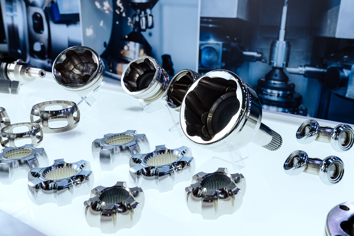 Inner races, ball cages, and outer races of a CV joint 