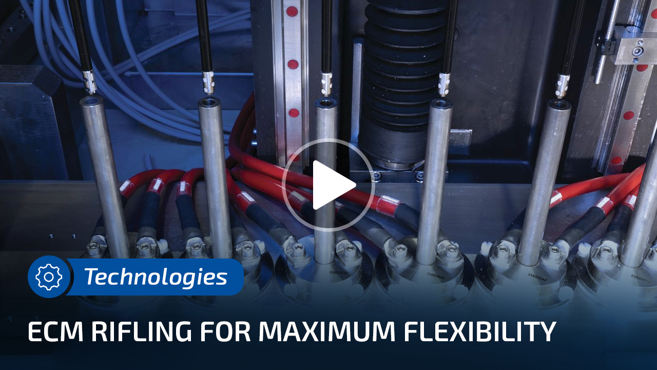 ECM Rifling on a PI 2500 and PI 800 – electrochemical machining of barrels