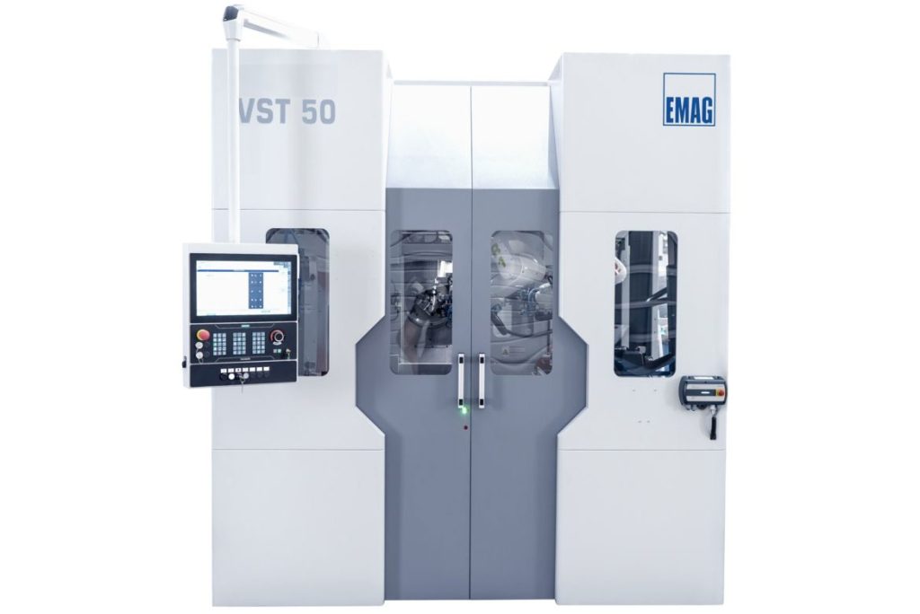 El VST 50 de EMAG: torno CNC compacto para torneado de bolas con precisión y automatización integrada.