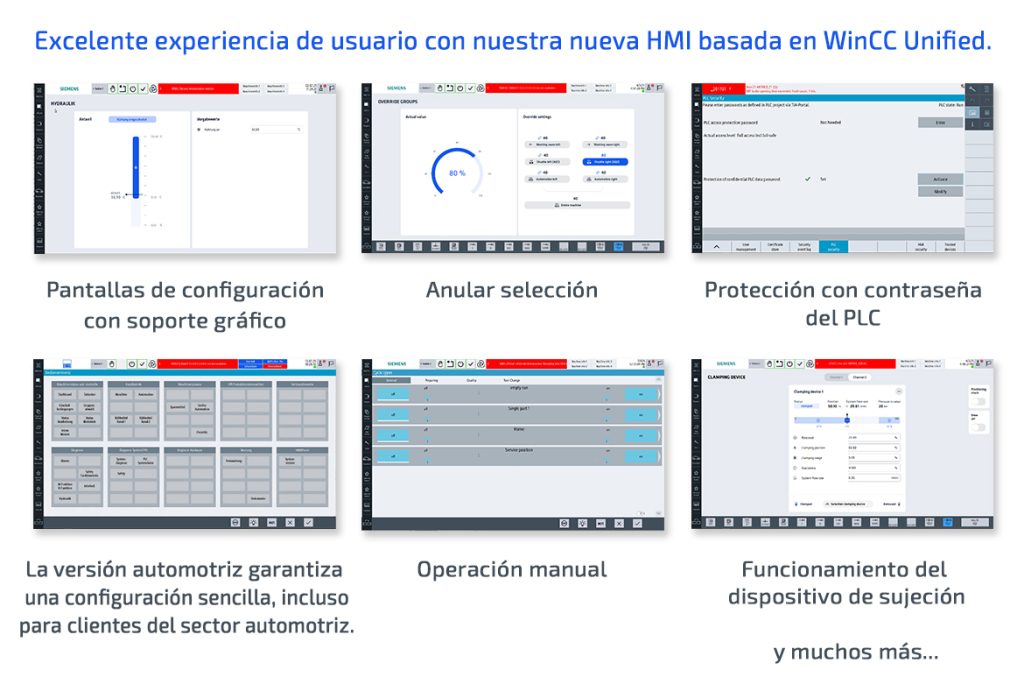 Interfaz de usuario de Sinumerik One con WinCC Unified para un control intuitivo de la máquina 