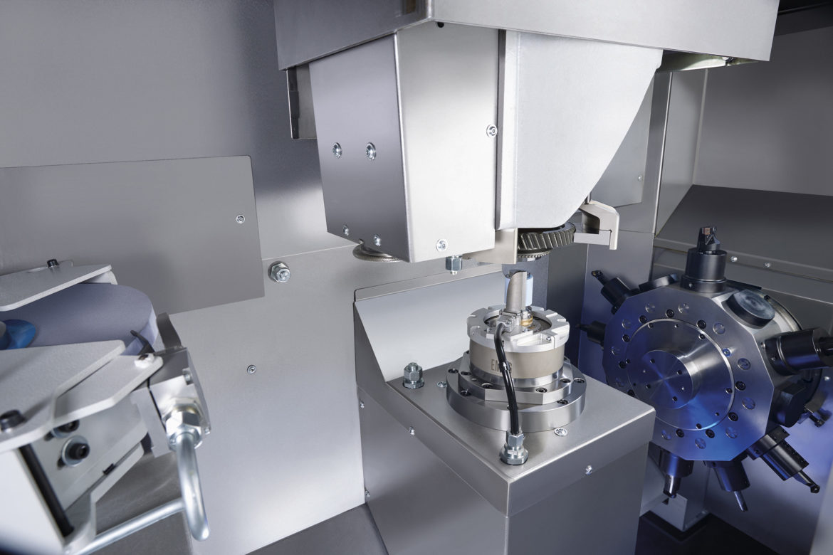 Arbeitsraum VLC 200 GT Prozessintegration auf einer EMAG Maschine
