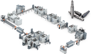 Fertigungslinie für Rotorwellen von Elektromotoren