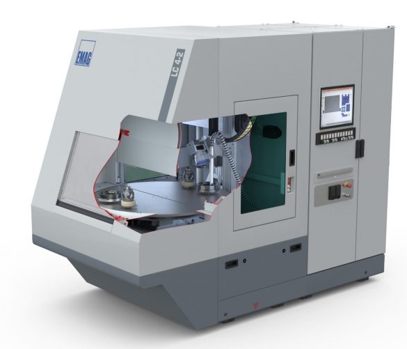 Die Laser-Cleaning-Maschine LC 4-2 ist für Bauteile bis 200 mm Durchmesser ausgelegt.